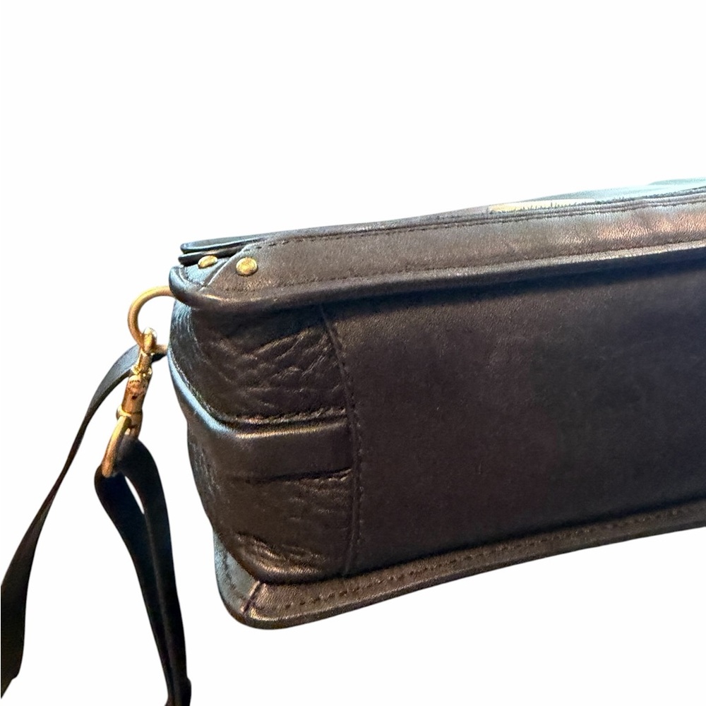 Coach Dreamer Shoulder Bag Black Leather Crossbody with Gold Accent - Picture 6 of 14